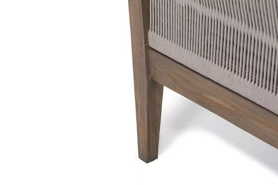 ガーデンセット AJUNION 高級 ティーク木 屋外家具 ラウンジセット モダンポリエステルロープパティオセット