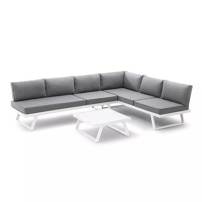 アルミフレームパティオセット AJUNION モダン屋外家具 日寝 セクションラウンジセット