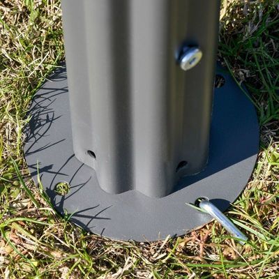 インターレイクされた通気ポリカーボネット屋根 AJUNION 屋外 BBQ ガイゼボ 鉄筋5x8