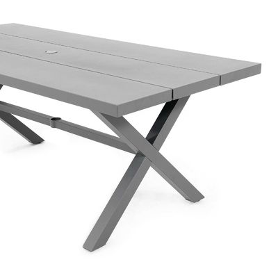 AJUNION X 型 屋外食卓 レストラン用 76&quot;D x 36&quot;W x 30'H テーブルサイズ