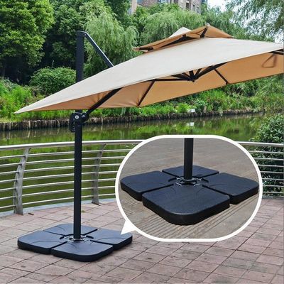 モダンデザイン 50L x 50W x 7.5Hcm 水や砂で満たされたプラスチック傘スタンド