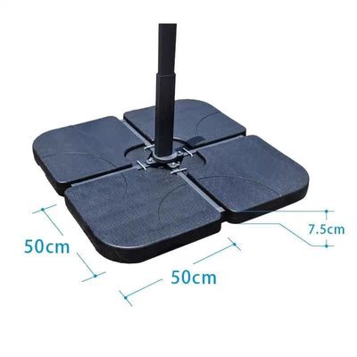 モダンデザイン 50L x 50W x 7.5Hcm 水や砂で満たされたプラスチック傘スタンド