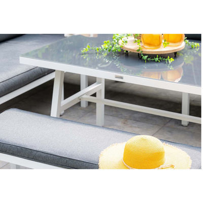 アルミ 屋外 食卓 庭 家具 ベンチ セット AJUNION