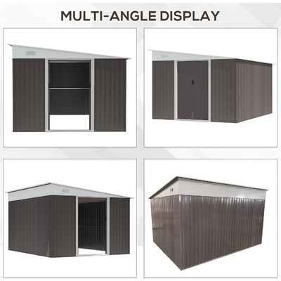 11x9ft メタル 屋外 倉庫 庭 建物 棚 粉末 塗装 仕上げ