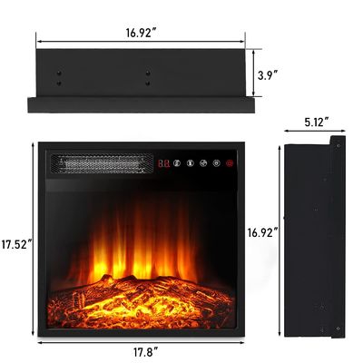 調節可能な温度調節器とリモコンでマウントされた18インチ電気壁炉