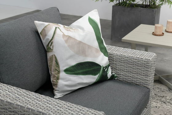 AJUNION 屋外 L 形ラタンコーナーソファセット 庭家具 W155 x D85.5 x H65cm