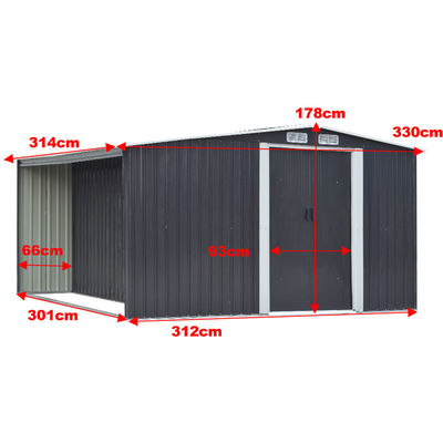 ローデント・プルーフ AJUNION 野外庭屋 薪の貯蔵庫 W329xD313xH178cm