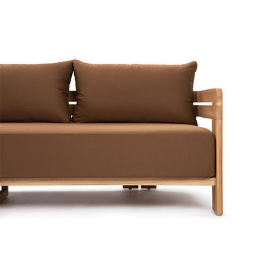 ホテル用 スタイリッシュな 天然木テック リビングソファー ホテル用 屋外 庭 家具 セット
