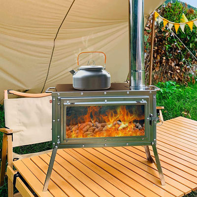 屋外 庭 キャンプ バーベキュー パーティ 持ち運び ステンレス 製 木 燃える キャンプ ストーブ 煙突管