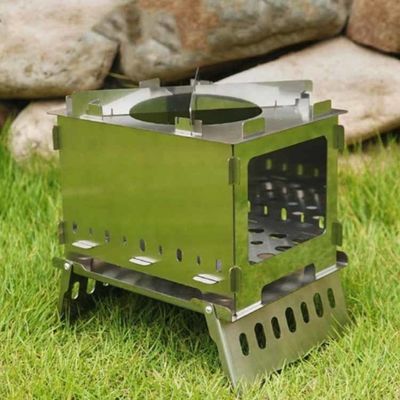 20*15*21cmまたはOEM 火穴 ステンレス鋼 ミニ 折りたたむキャンプストーブ ピクニック
