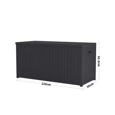 天候耐性屋外収納箱 庭の荷重 > 10kg 幅56 x L 125 x H 61.5cm