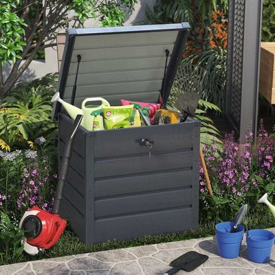 モダンデザイン AJUNION 600L メタル 防水 プールサイド 屋外 ガーデン 貯蔵庫