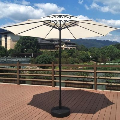 カスタムロゴ 屋外カフェ ガーデン ビーチ パティオ 日傘 3階 LEDライト