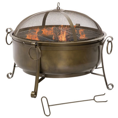 屋外裏庭 パティオ ガーデン 火穴 木炭 BBQ グリルとカバー