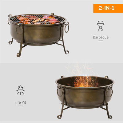 屋外裏庭 パティオ ガーデン 火穴 木炭 BBQ グリルとカバー