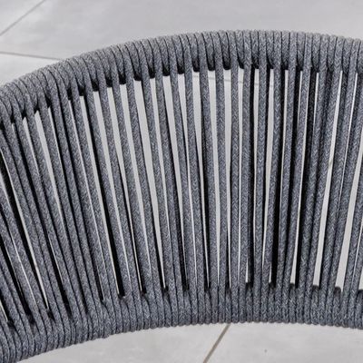 アルミロープ織り ガーデン ダイニング 家具 4 席 屋外 ダイニング セット AJUNION