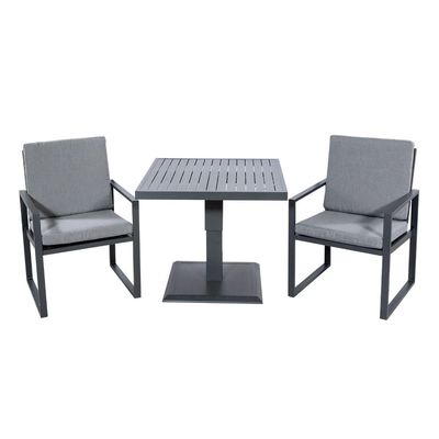 モダン アルミバルコニー 家具 2 席 調整可能なテーブル付き 屋外食卓セット