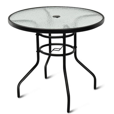 バルコニー ガーデン リレージャー 家具 メタル テンパール ガラス 広形 丸い コーヒー 食卓