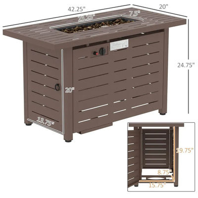 ストック 屋外 屋内 庭 広角 プロパン ガス 火 穴 テーブル 煙なし