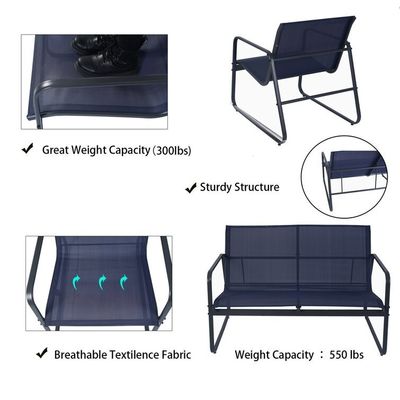 堅牢でスタイリッシュ AJUNION 4 パーツ 屋外家具 スタール メタル 庭 セット
