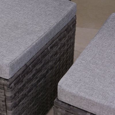 休憩 アウトドア AJUNION 4 席 ワイカー ラタン ガーデン 家具 ソファ コーナー ラウンジ セット