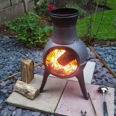 メタル 屋外 庭 庭 キャンプ 重用 鉄 木 燃える 炉 炭火 炉 雨 帽子 の 煙突