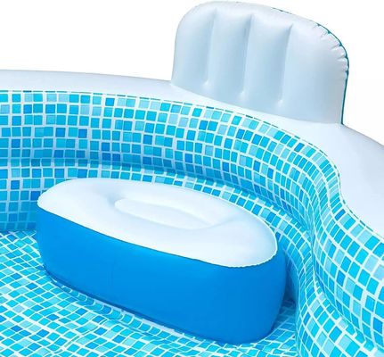 AJUNION 10フィートの充気プールと 2つの空気の枕付きのリュックレストで 家族の楽しみが保証されています