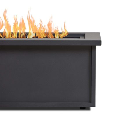 屋外用家具 ガス用火槽テーブル 48"L x 15"W x 13.5"H 屋外生活に最適
