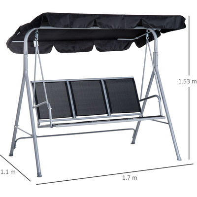 170W x 153Hcm メタル 屋外 スイングチェア ガーデンベンチ ハンキング ハンマックチェア ポーチ スイング