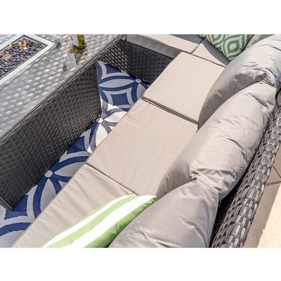 モジュラルの家具 ワイカーラタン 屋外セット 炉穴テーブル AJUNION ガーデンデザイン