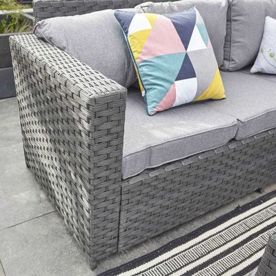庭セット AJUNION 8人座 屋外家具 ラタンコーナー ラウンジ ソファ 裏庭用