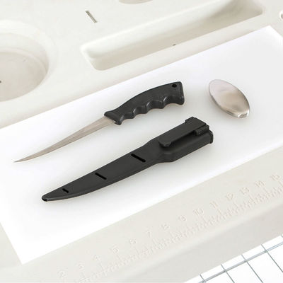 ホテルの露天キャンプ用のポータブルプラスチック金属折りたたみ魚片清掃テーブル