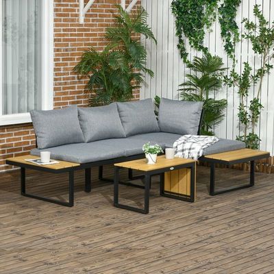 ソファセット AJUNION モジュール式庭の家具のためのアルミニウム屋外コーナーラウンジセット