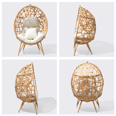 一般 屋外 家具 折りたたみ Yes Round Pe Rattan Wicker Egg Sofa クッション付き椅子