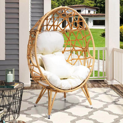 一般 屋外 家具 折りたたみ Yes Round Pe Rattan Wicker Egg Sofa クッション付き椅子