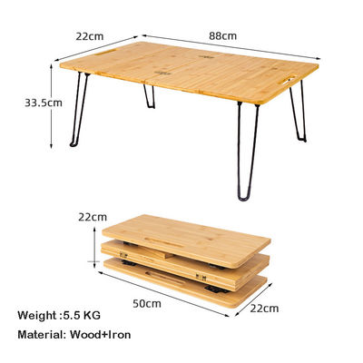 公園 屋外 ピクニック バーベキュー 竹 木製板 Mdf 小さな携帯型 折りたたむキャンプテーブル
