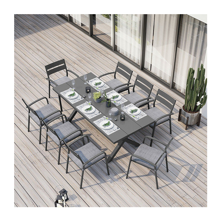 AJUNION X 型 屋外食卓 レストラン用 76&quot;D x 36&quot;W x 30'H テーブルサイズ