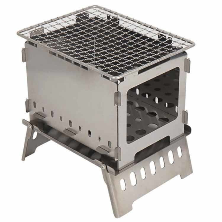 20*15*21cmまたはOEM 火穴 ステンレス鋼 ミニ 折りたたむキャンプストーブ ピクニック