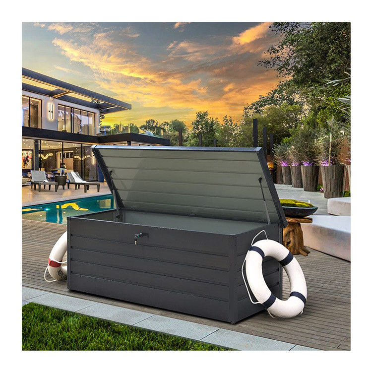 モダンデザイン AJUNION 600L メタル 防水 プールサイド 屋外 ガーデン 貯蔵庫