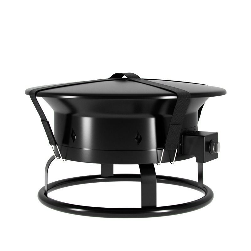58000 BTU ポータブルプロパン火穴 屋外キャンプ用 19"D x 19"W x 11"H