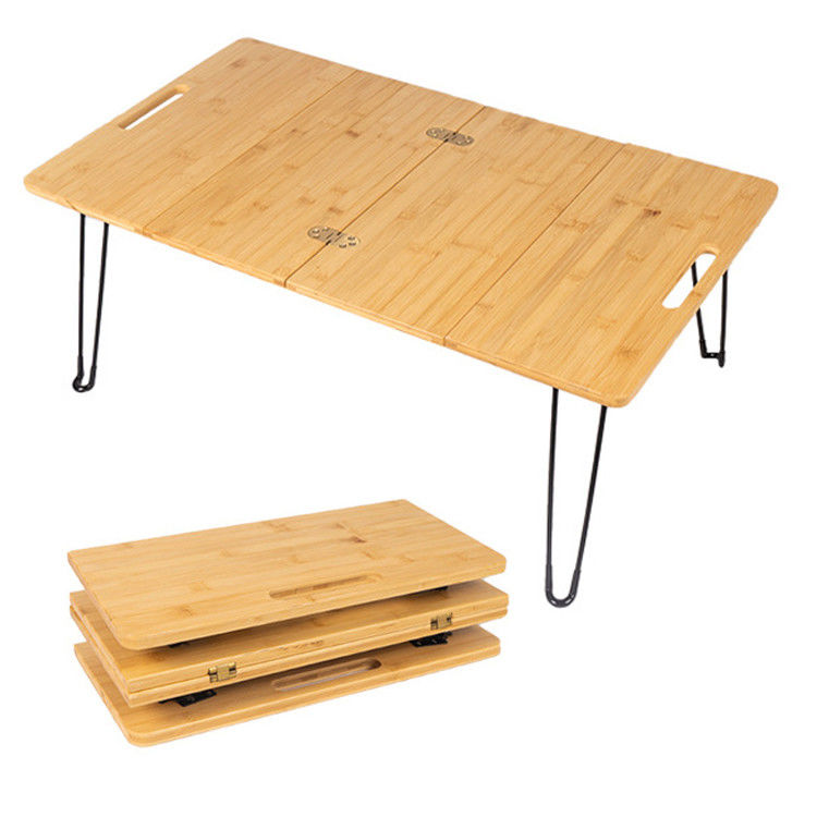 公園 屋外 ピクニック バーベキュー 竹 木製板 Mdf 小さな携帯型 折りたたむキャンプテーブル